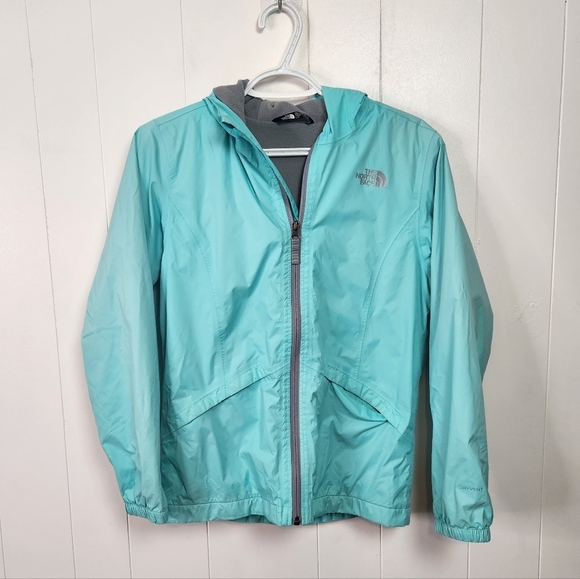 The North Face Other - The North Face Girls Full Zip Rain Jacket Hood Fleece Dryvent Size Large 14/16